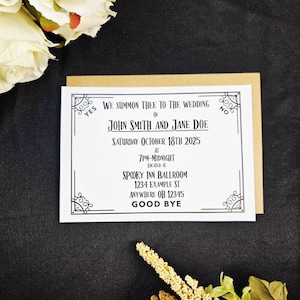 Ouija Board Wedding Invitations: Gothic Halloween Spirit Board