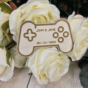 Video Game Save the Date Magnet • Nerdy Gamer Wedding Favors • Personalized Game Controller Magnet • Geeky Wedding Save the Dates