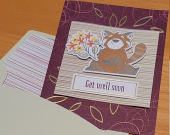 Get Well Soon Card, Greeting Card, Handmade Card, Stationary, Handmade Card