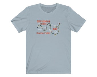 Menschenrecht-Weihnachtslichter-Humor Tshirt