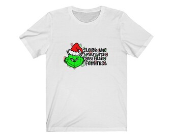 Smash the patriarchy-Grinch Inspiriert-Lustiges Weihnachts tshirt