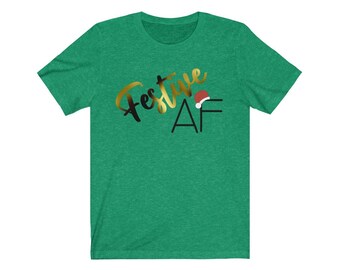Festliches AF Grafik T-Shirt- Lustiges Weihnachts Tshirt- Urlaubs shirt- Bella+Canvas 3001