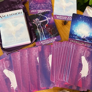 Ascension Angel Oracle Cards Deck, Angel Messages for Awakening, Higher Consciousness & Transformation, Melanie Beckler Channeling Guidebook image 5
