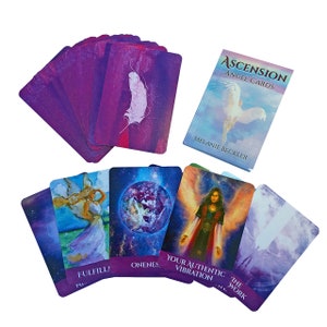 Ascension Angel Oracle Cards Deck, Angel Messages for Awakening, Higher Consciousness & Transformation, Melanie Beckler Channeling Guidebook image 6