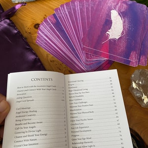Ascension Angel Oracle Cards Deck, Angel Messages for Awakening, Higher Consciousness & Transformation, Melanie Beckler Channeling Guidebook image 2
