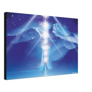 Himalaya Meditation Canvas Print, Chakra Wall Art, Light Encoded Decor