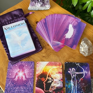 Ascension Angel Oracle Cards Deck, Angel Messages for Awakening, Higher Consciousness & Transformation, Melanie Beckler Channeling Guidebook image 4