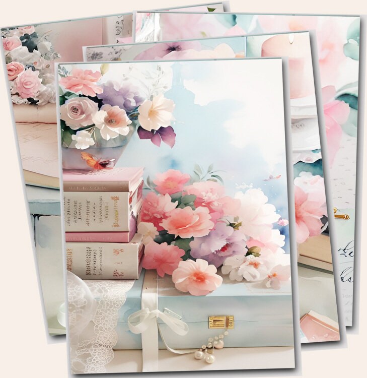 Printable Watercolor Roses Illustrations Digital Downloads Art Prints ...