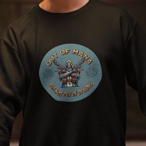 DnD Sweatshirt, Healer Sweater, Unhinged Art, D20 Dice , Caster Sweatshirt, Dungeon Master Gift, DM Gifts, DnD Gifts, Goth Style, Steampunk