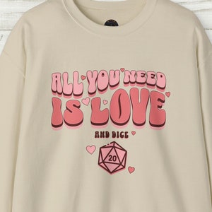 DnD Sweatshirt, DnD Sweater, Valentine&#39;s Day Gift, Valentine Sweater, Dungeon Master, DM Gift, DnD Gifts, Dice Sweatshirt, Gift for Him, DnD