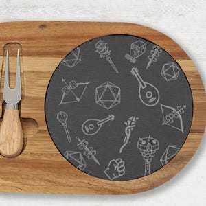 DnD Charkuteribräda, Skifferostset, Nördig RPG-dekor
