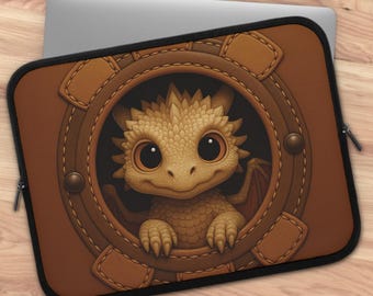 Dragon Laptop Sleeve: Dark Academia Bookish Fantasy Cover