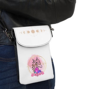 Cartera para teléfono Mystic, Cartera para teléfono Dragon, Cartera de cuero, Cartera Dragon, Cartera para iPhone, Cartera Moon, Cartera para teléfono, Monedero para teléfono, Monedero