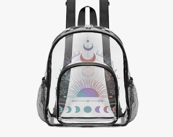 Mochila mini Moon Phase D20 Dice: Bolsa de rol Witchy Gamer
