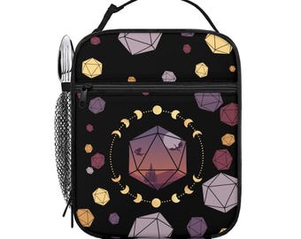 D20 Dice Lunch Bag: Insulated DnD Dragon Lunchbox