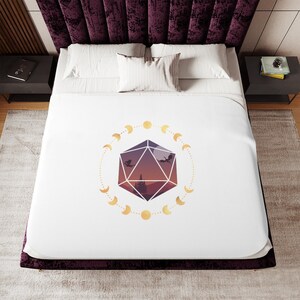DnD Sherpa Blanket, D20 Dice Gifts, DnD Gifts, DM Gifts, Dungeon Master Gifts, DnD Bed Blanket, DnD, DnD Blanket