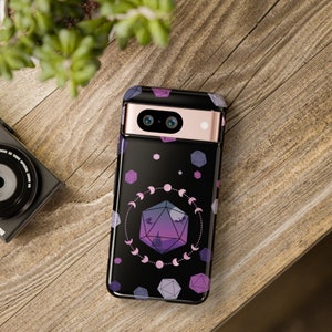 D20 Dragon Pixel Phone Case: Celestial DnD Gift image 4
