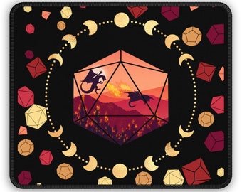 DnD Mouse Pad, DnD Gaming Pad, DnD Gifts, DnD, D20 Dice Gifts, Mouse Pad, Mousepad, DM Gifts, Dungeon Master