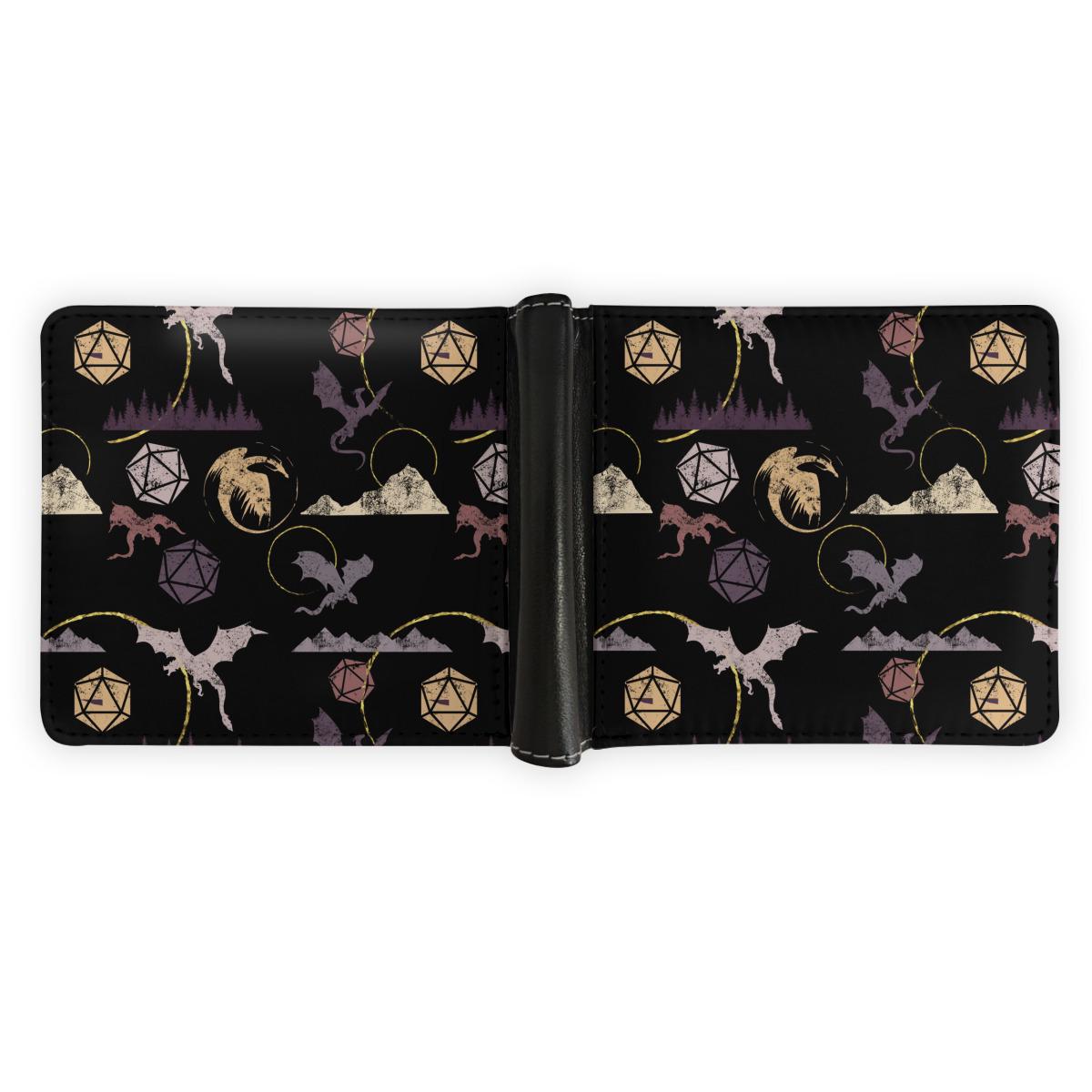 Dnd Dragon Dice Bifold Wallet, DM Leather Men Accessory, Dungeon Master ...