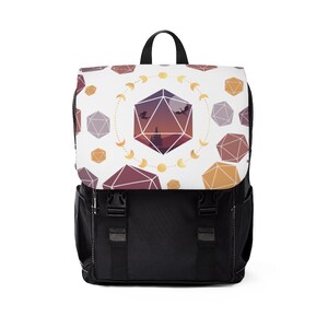 Celestial D20 Dice Canvas Backpack - DnD Gift