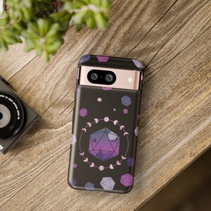 D20 Dragon Pixel Phone Case: Celestial DnD Gift image 3