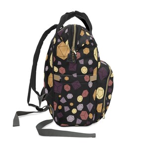 DnD Diaper Backpack: Nylon D20 Dice Baby Bag image 4