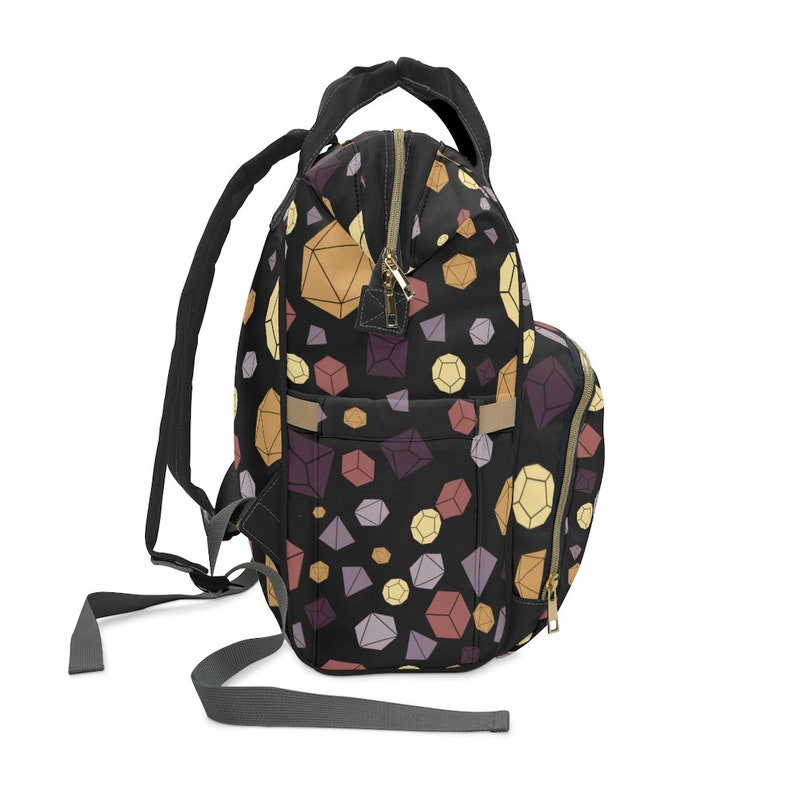 DnD Diaper Backpack: Nylon D20 Dice Baby Bag image 4