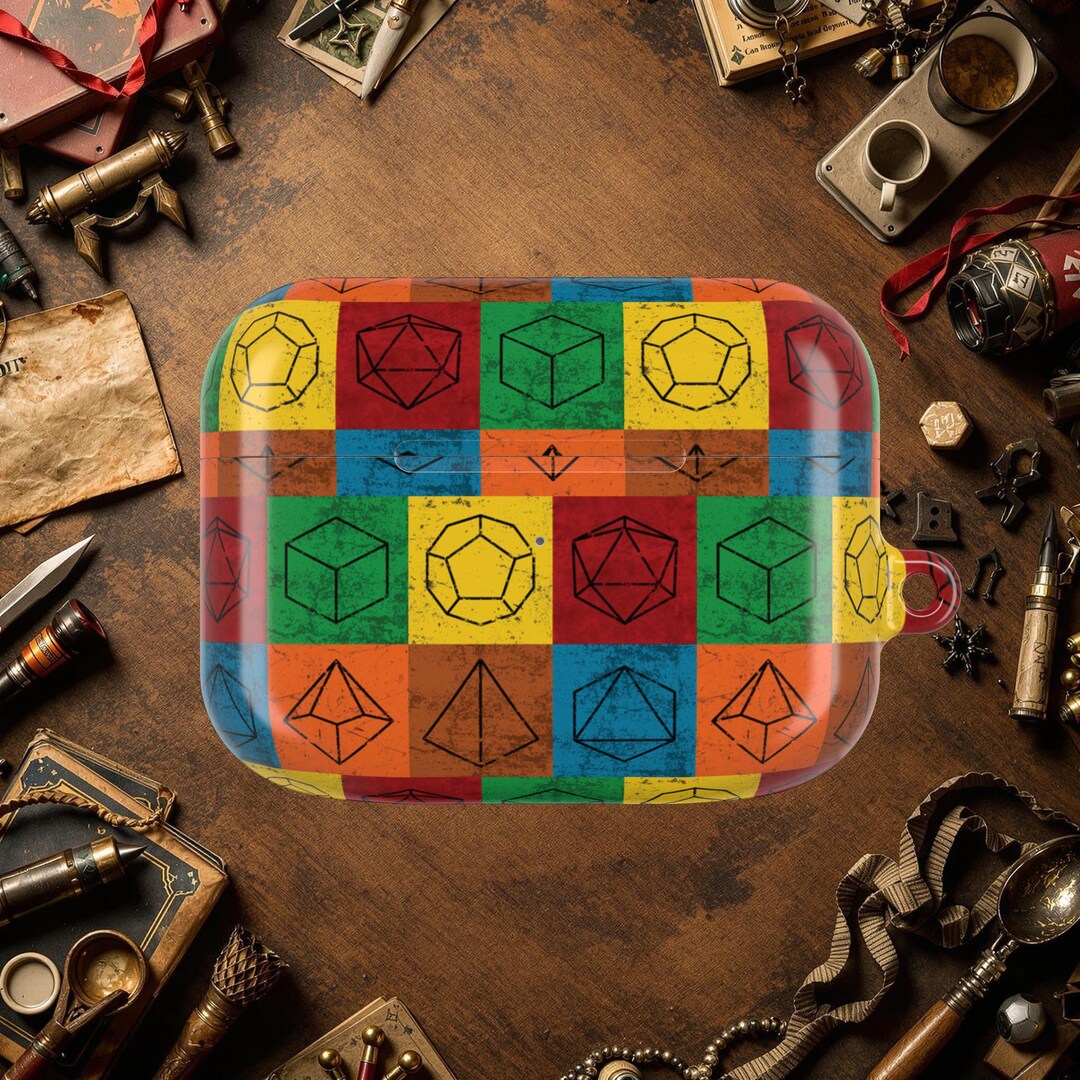 Colourful D20 Airpods Case, Dnd Dice Protective Cover, Dungeon Master ...