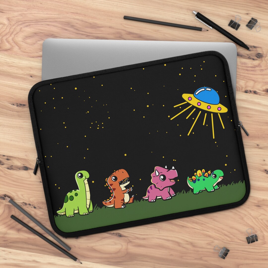 Dino UFO Sleeve, Alien Laptop Sleeve, Dinosaur Sleeve, Laptop Sleeve ...