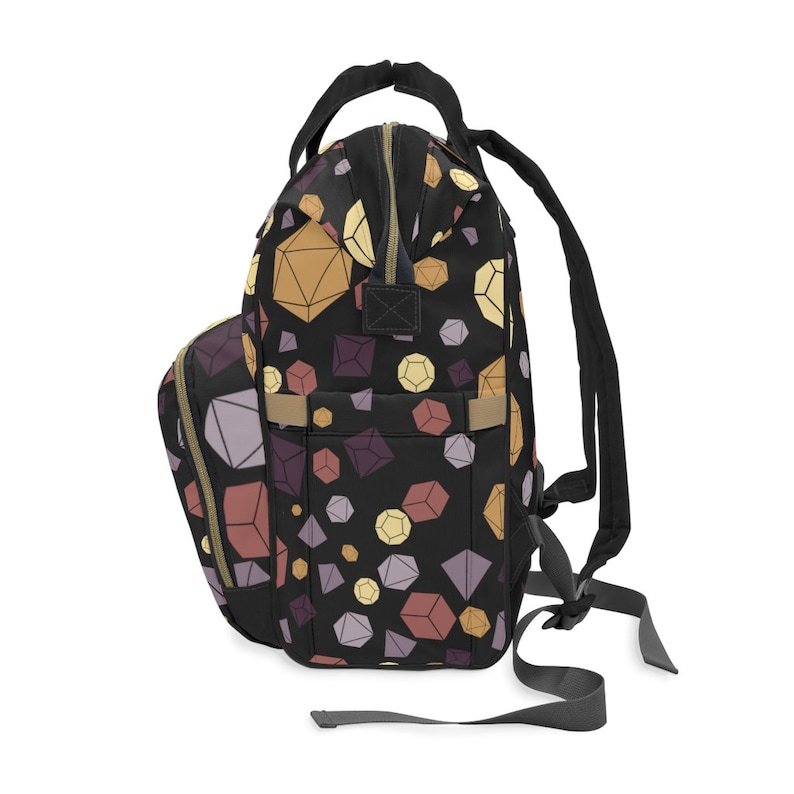 DnD Diaper Backpack: Nylon D20 Dice Baby Bag image 3