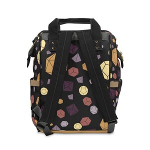 DnD Diaper Backpack: Nylon D20 Dice Baby Bag image 2