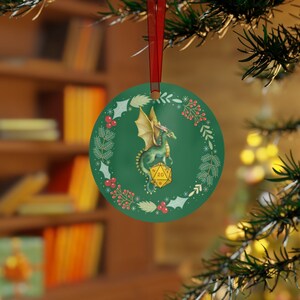 DnD Ornament, DnD Xmas Ornament, DnD Gifts, DnD Xmas Gift, DnD, D20 Dice Gifts, DM Gifts, Christmas Ornament, Dragon Dice