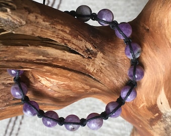 BODi bracelet, Shamballa, amethyst quartz, healing stone