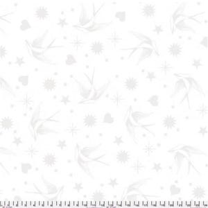 Tula Pink Lineworks Fairy Flakes Paper White Fabric, By The Yard