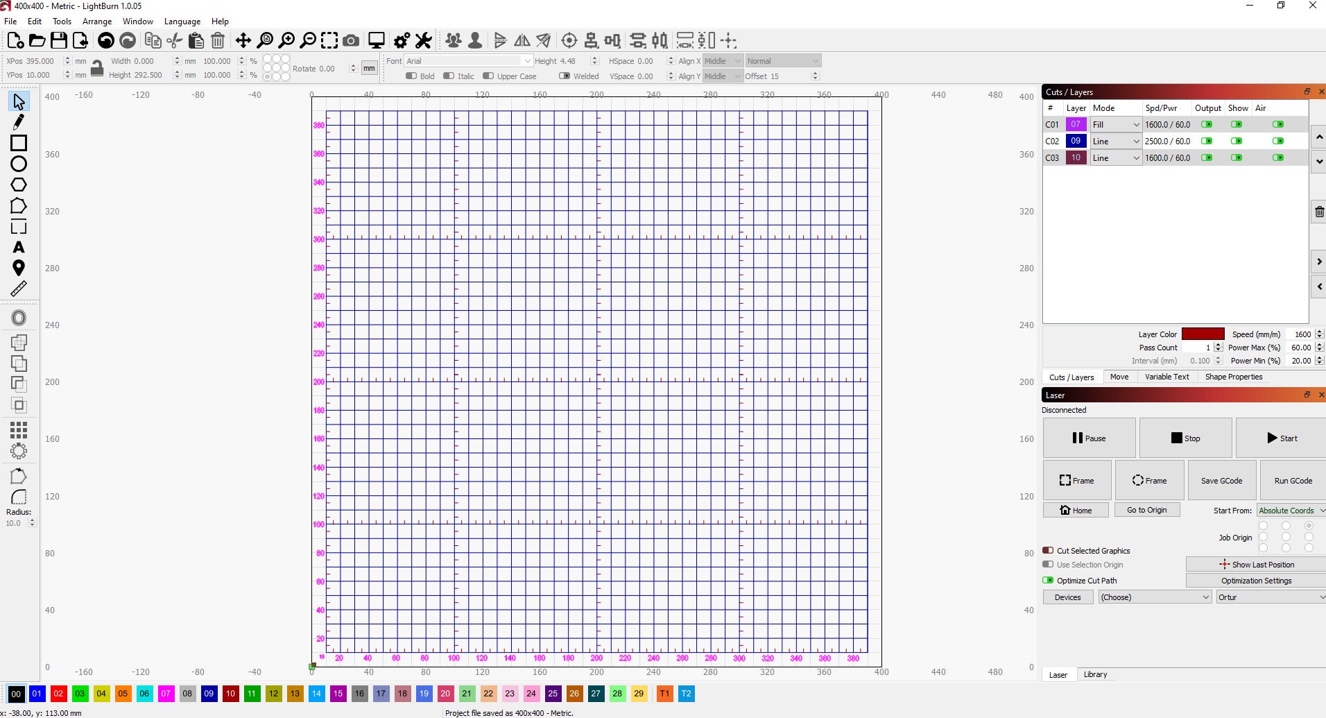 Laser Grid Pack 15 X 15 400mm X 400mm Work Area Etsy