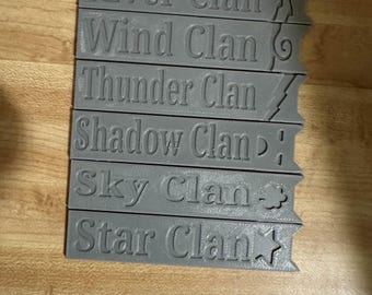 Warrior cats clan bookmarks