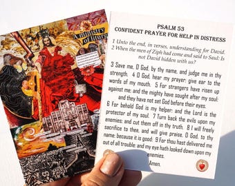 Psalm 53: Confident Prayer for Help in Distress Prayer Card