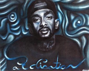 Impressão em homenagem a Nipsey Hussle