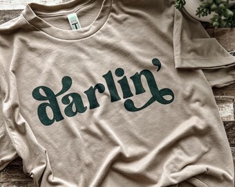 Darlin’ Cropped Shirt | Western | T-Shirt | Sublimationsdruck | Bauchfreies Top