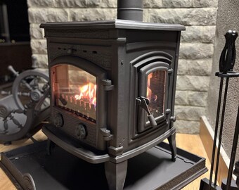 Tiny cast iron wood stove, tiny fireplace, for patio, tiny house, cabin