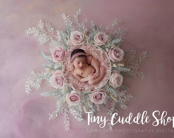 Newborn Digital Background, Newborn Digital Backdrop, Soft, Pink, Rose