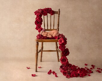 Valentines Newborn Photography Digital Backdrop: Rose Chair (Digital Download)