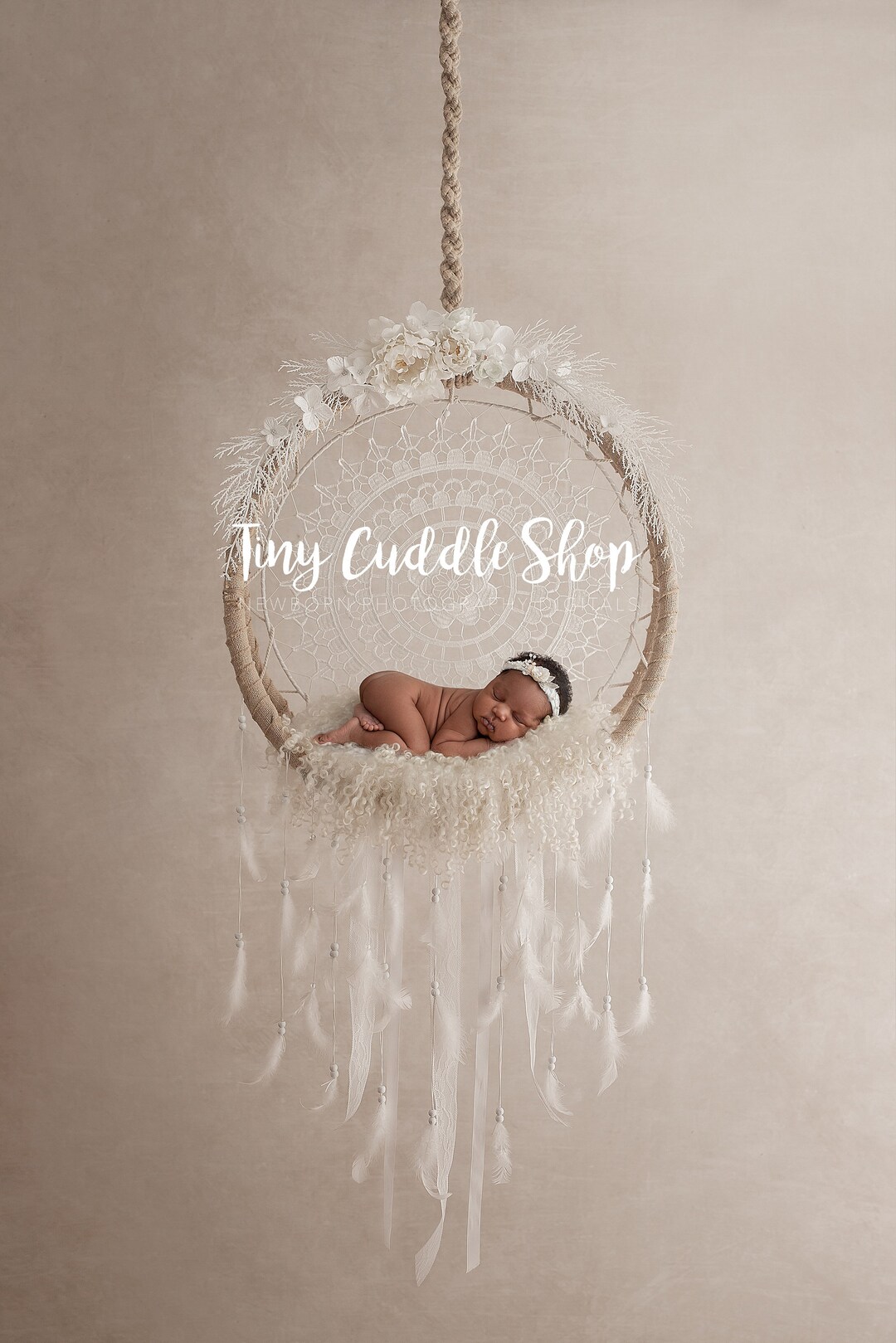 Newborn Digital Swing Background, Hanging Newborn Digital Backdrop