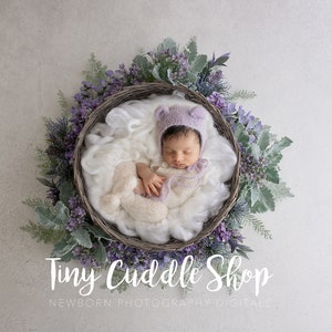 Newborn Digital Background, Newborn Digital Backdrop, Cool, Lilac, Purple