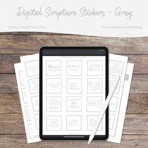 Faith Digital Stickers, Christian Stickers, Bible Stickers, GoodNotes Stickers, Digital PNG Stickers, Digital Bible Verses