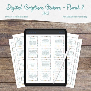 Faith Digital Stickers, Digital Bible Verses, Scripture Stickers, Christian Stickers, GoodNotes Stickers, Digital PNG Stickers