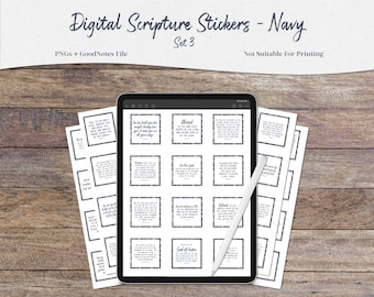 Digital Scripture Stickers, Digital Bible Stickers, Christian Stickers, Digital PNG Stickers, GoodNotes Stickers, Motivational Stickers