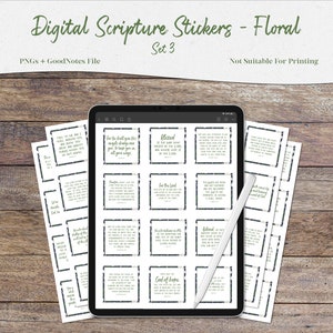 Digital Bible Stickers, Faith Digital Stickers, Scripture Stickers, Christian Stickers, GoodNotes Stickers, Digital PNG Stickers,
