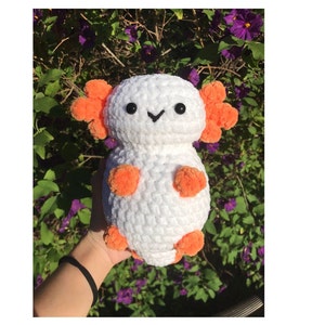 Crochet axolotl plush