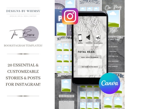 the-basics-bookstagram-instagram-canva-template-etsy